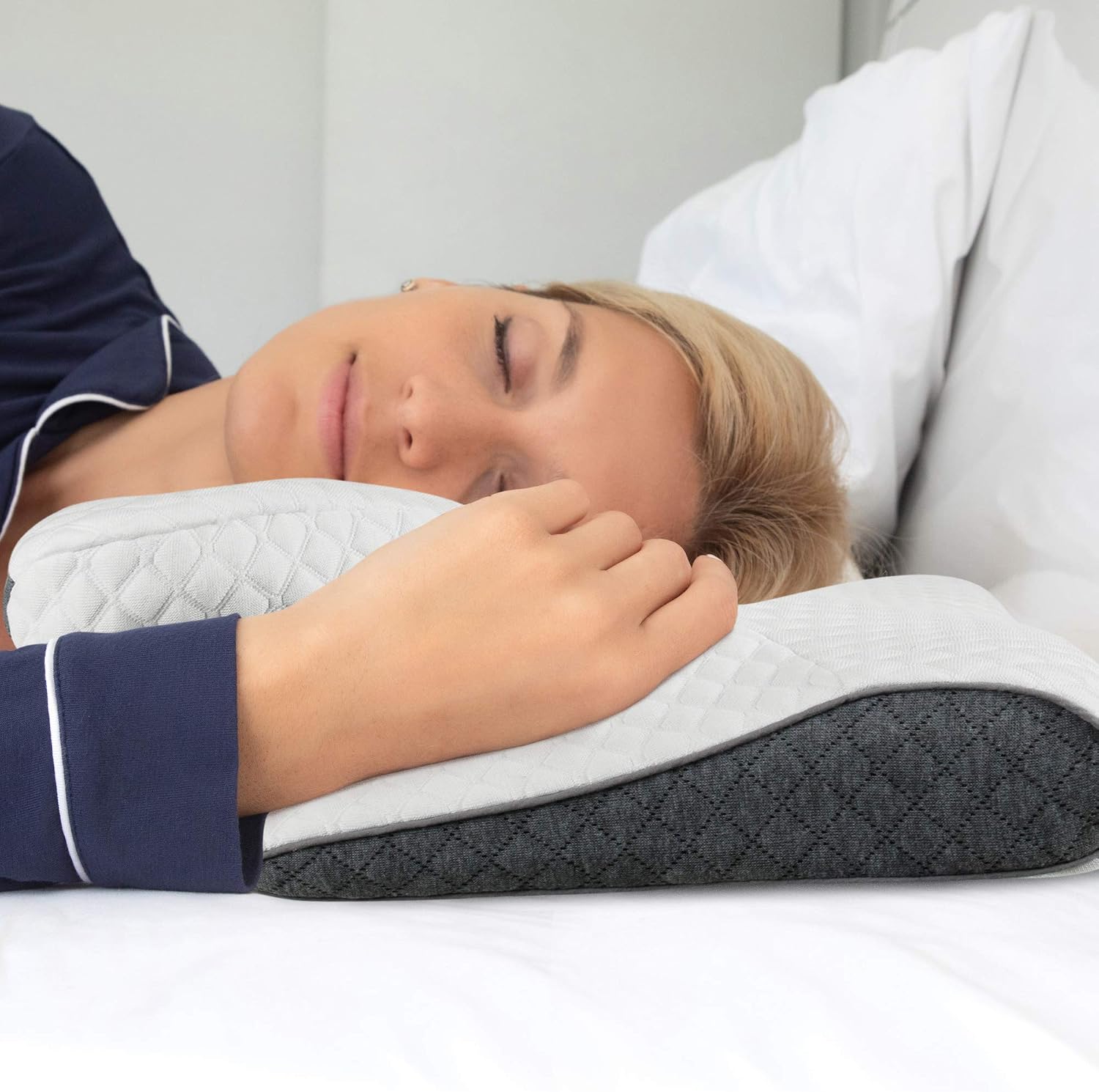 CushionCare Charcoal Pillow for Neck and Shoulder – Bamboo Charcoal Memory Foam Cervical Pillow with Orthopedic Contour Support & Ventilate…