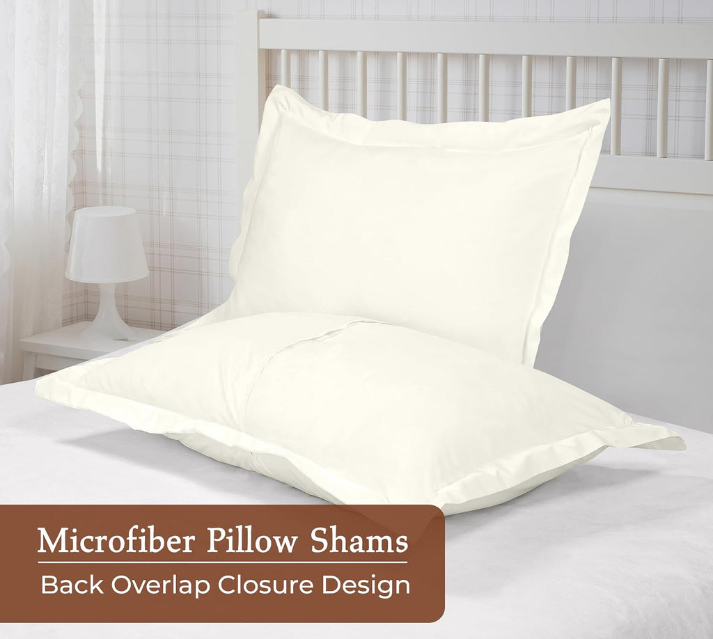Royalelinens Royale Linens Pillow Shams 2 Pack Euro Size 26x26 Inch - Brushed 1800 Microfiber - Bed Shams, Wrinkle & Fade Resistant Super S…