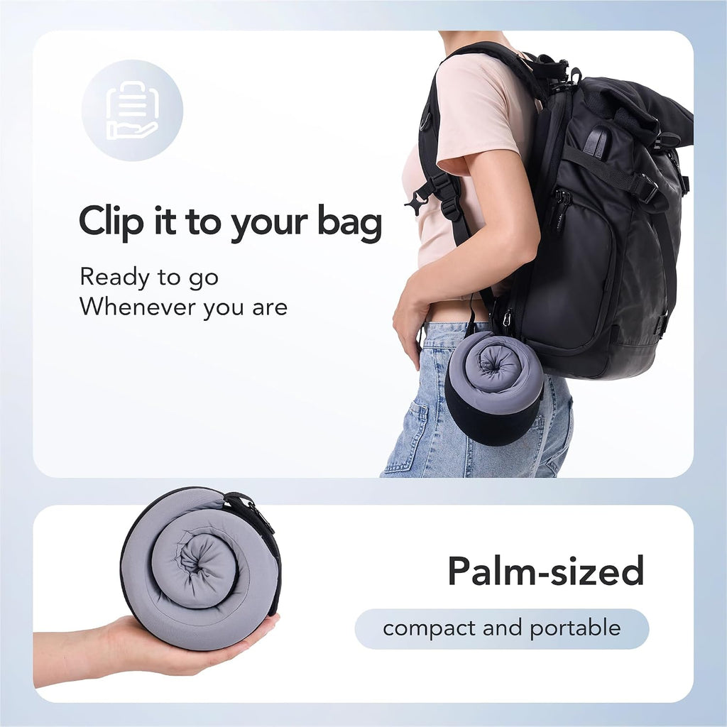 KPNEOL Travel Pillow, 100% Pure Memory Foam Travel Neck Pillow Airplane Neck Support Ergonomic Design for Traveling Suitable for…
