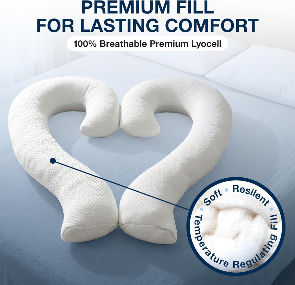 Contour Swan Original Body Pillow | Cozy, Huggable Pillow for Back, Hip, Knee, and Leg Relief | Total Comfort and Support for Side…