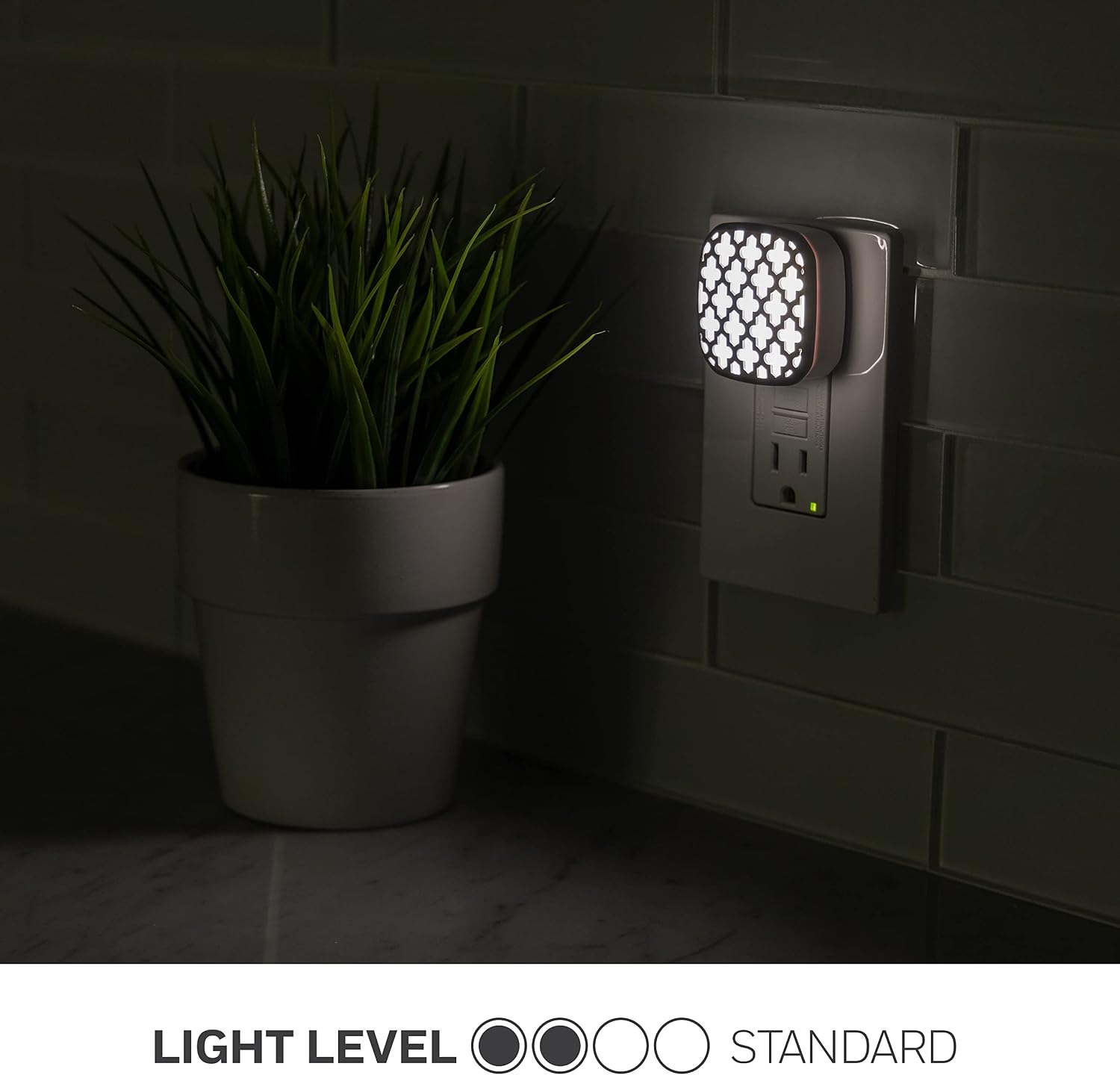 Lights by Night Decorative LED Night Light, Oil-Rubbed Bronze Moroccan Design, Plug-in, Dusk to Dawn Sensor, UL-Certified, Home Decor…