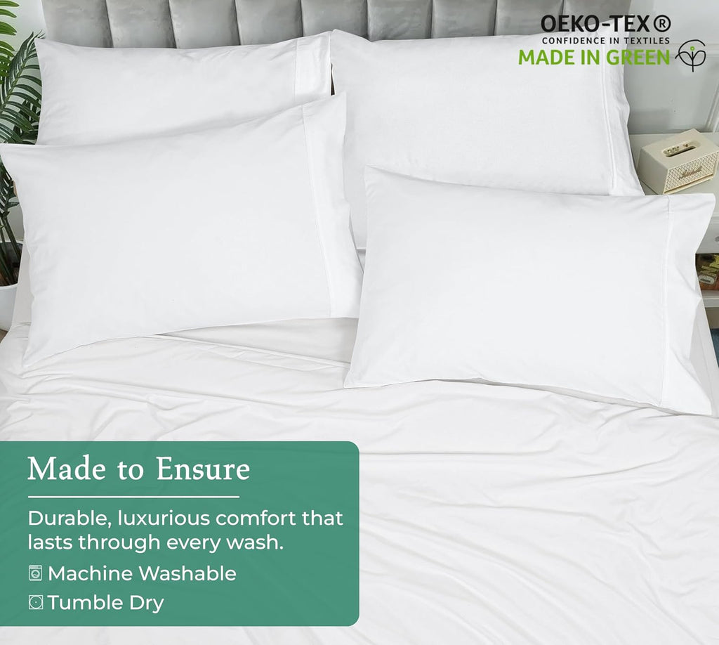 Royalelinens Royale Linen White Pillowcase Set Of 12 - Standard 20"x26" Bed Pillow Cover - 1800 Brushed Microfiber -Wrinkle & Fade Resistan…