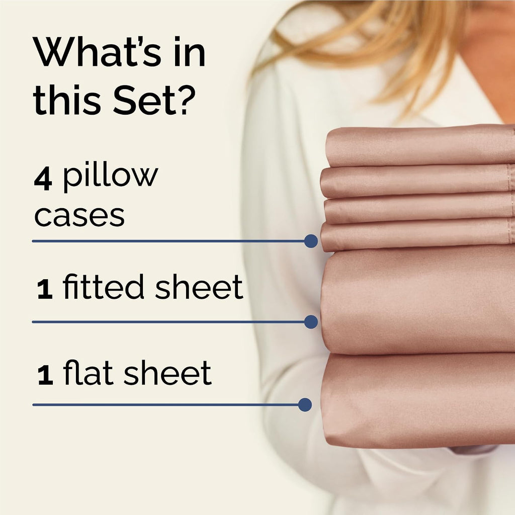 Full 6 Piece Sheet Set - Comfy, Breathable & Cooling - Soft Hotel Luxury Bedding for Women, Men, Kids, Teens & Children - 1 Flat & 1…
