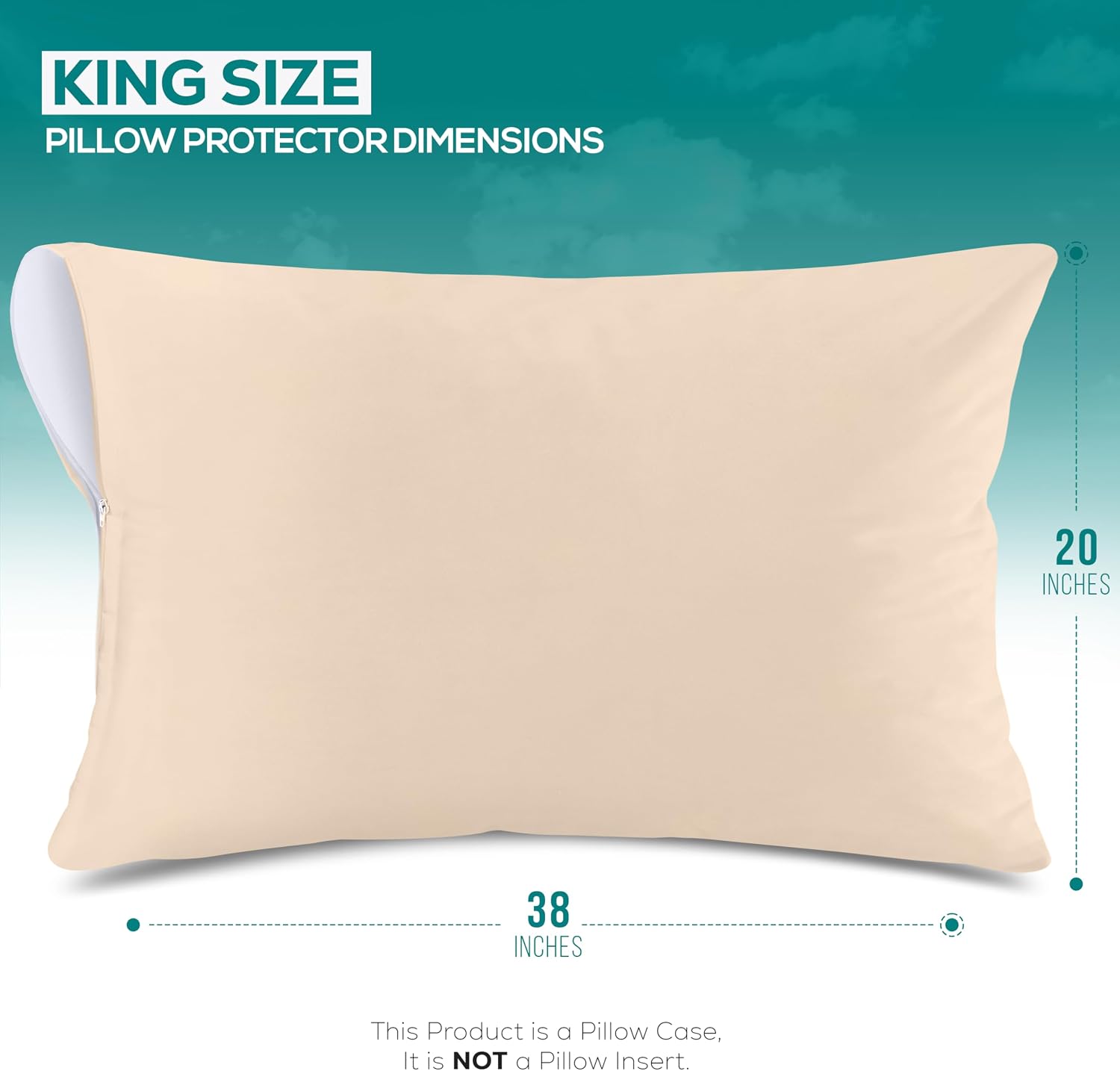 Utopiabedding Utopia Bedding 100% Waterproof Pillow Protectors with Zipper King Size (Set of 2), Bed Bug and Dust Mite Proof Zippered Pillo…