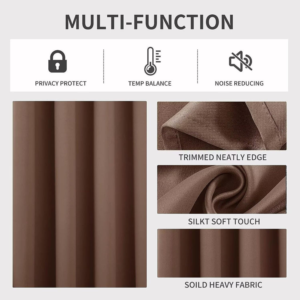 Joydeco Blackout Curtains 84 Inch Length 2 Panels Set, Thermal Insulated Long Curtains& Drapes 2 Burg, Room Darkening Grommet Drapes for Li…