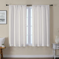 Gwine Ivory Curtains for Bedroom 54 Inches Long - Thermal Insulated Noise Reducing Window Curtain Panels, Solid Light Filtering Curtain…