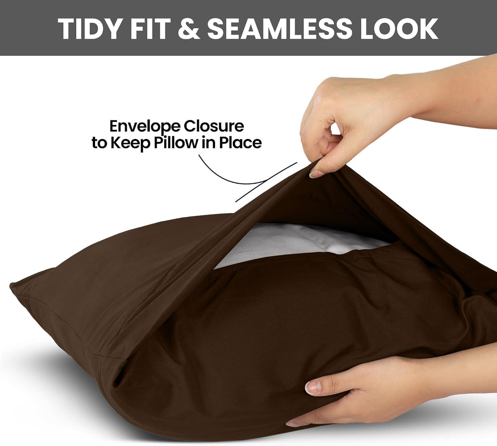 Utopiabedding Utopia Bedding King Pillow Cases - 2 Pack - Envelope Closure - Soft Brushed Microfiber Fabric - Shrinkage and Fade Resistant…