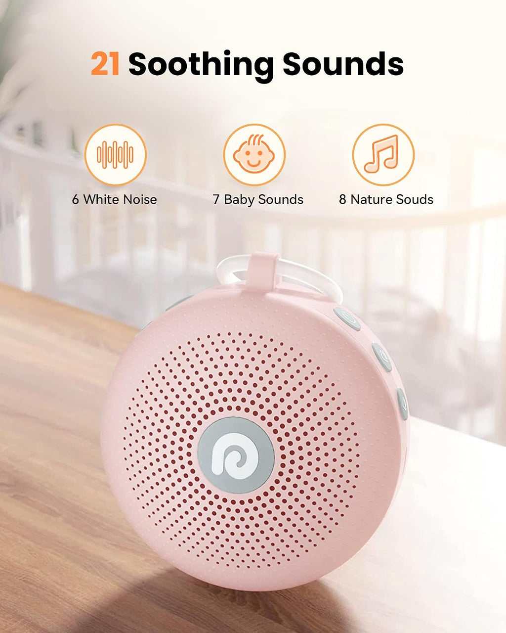 Dreamegg Sound Machine - Portable Sound Machine for Baby Adult, Features Powerful Battery, 21 Soothing Sound, Noise Canceling for Office &…