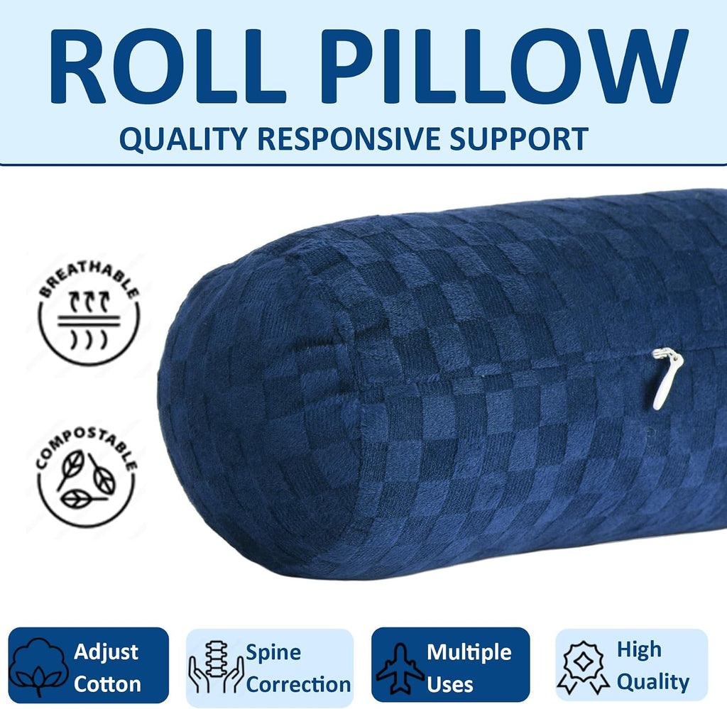AntiCellulite everyday comfort Cervical Neck Roll, Comfortable and Highly Resilient Bolster Pillows, Round Neck Pillows Support for…