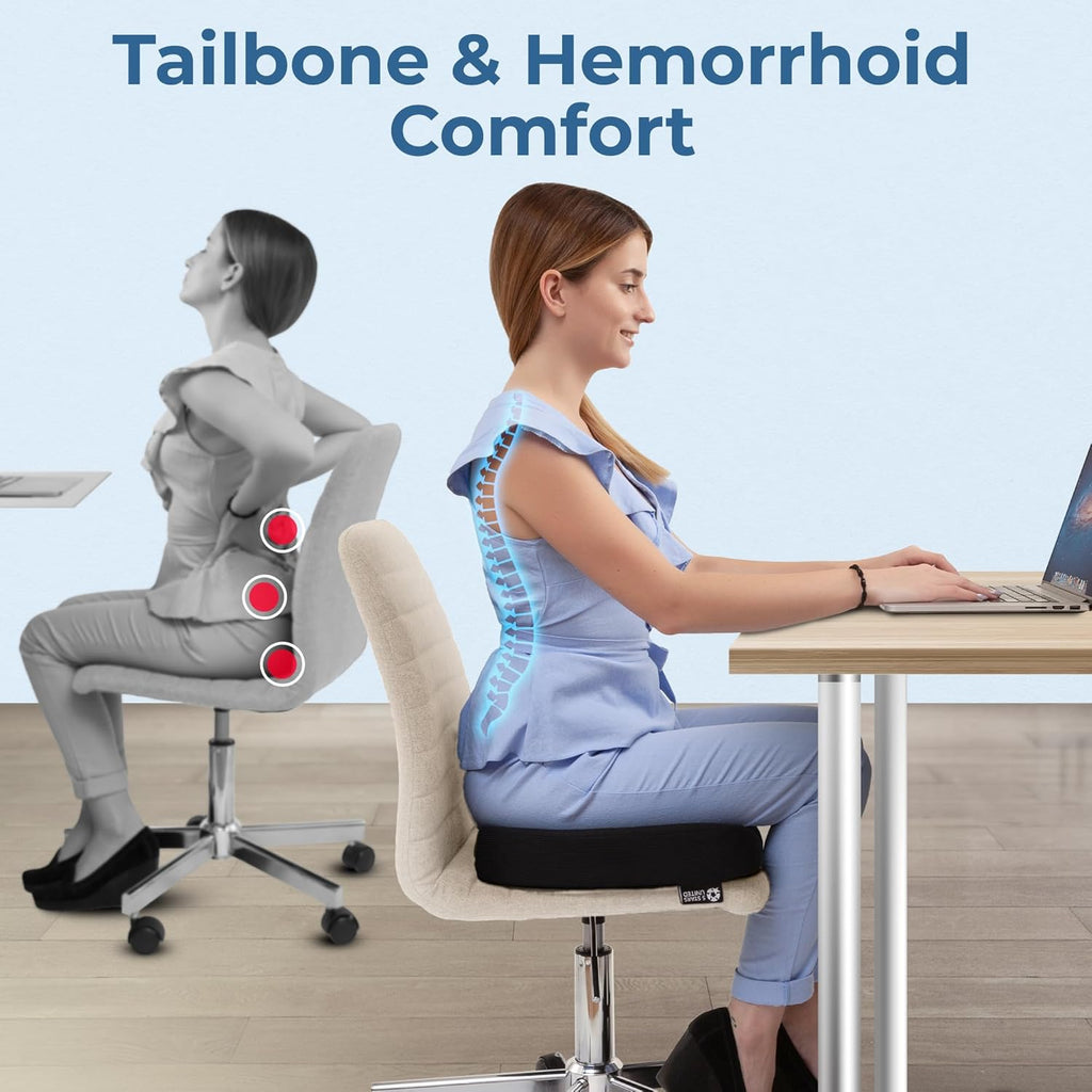 5Starsunited 5 STARS UNITED Donut Pillow Hemorrhoid Tailbone Cushion – Large Floor Cushion for – Coccyx, Prostate, Sciatica, Pelvic Floor,…