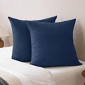 Phf Ultra Soft Waffle Weave Euro Shams Pillow Covers, No Filling, 2 Pack 26" x 26" Bed Cushion Covers, Breathable & Skin-Friendly Bed Pillo…