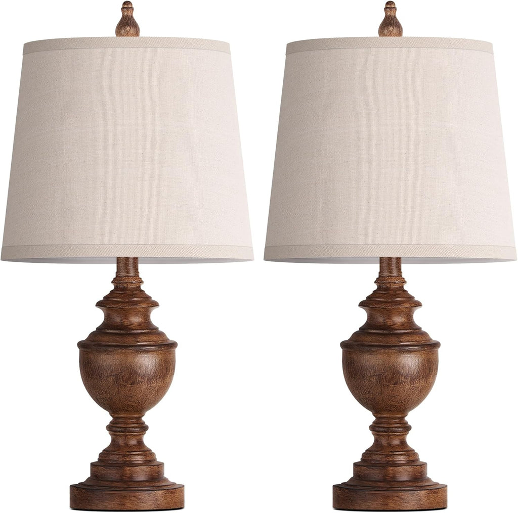 PARTPHONER Retro Table Lamps Set of 2, Bedside Lamp for Bedroom Rustic Farmhouse Table Lamps for Living Room, Vintage Nightstand Lamps…