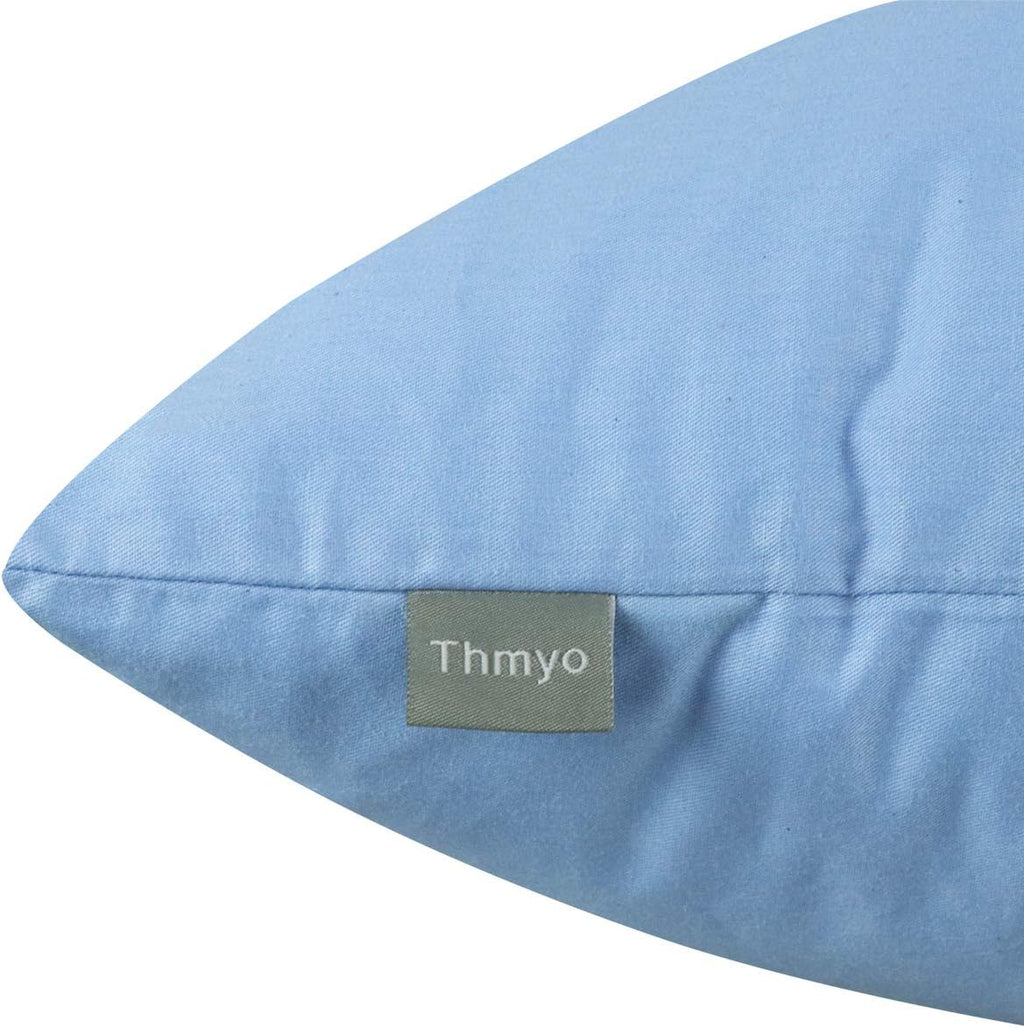 Thmyo 4-Pack 100% Cotton Comfortable Solid Decorative Throw Pillow Case, Square Cushion Cover Pillowcase Sublimation Blank Pillow Covers DI…