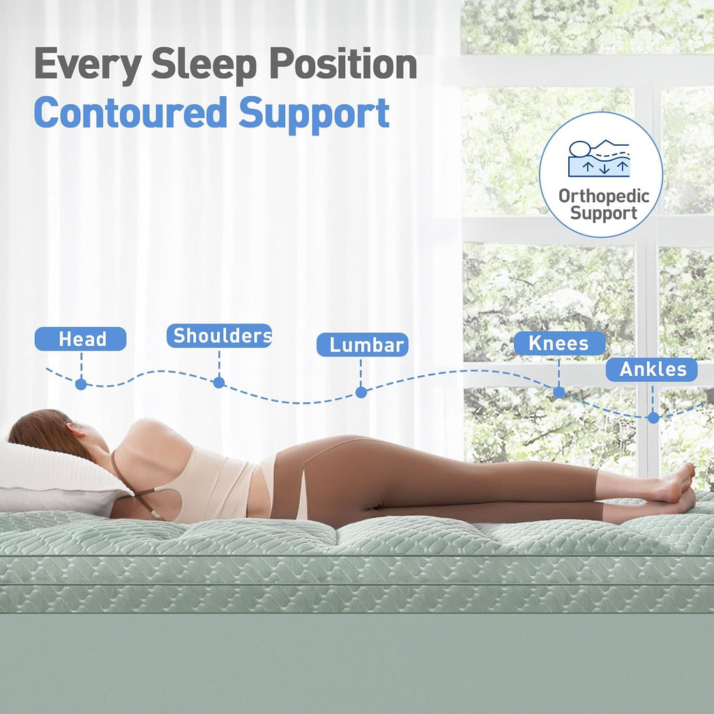 Dual Layer 3 Inch Memory Foam Mattress Topper Queen Size, 2 Inch Gel Memory Foam Plus 1 Inch Cooling Pillow Top Mattress Pad Cover, with…