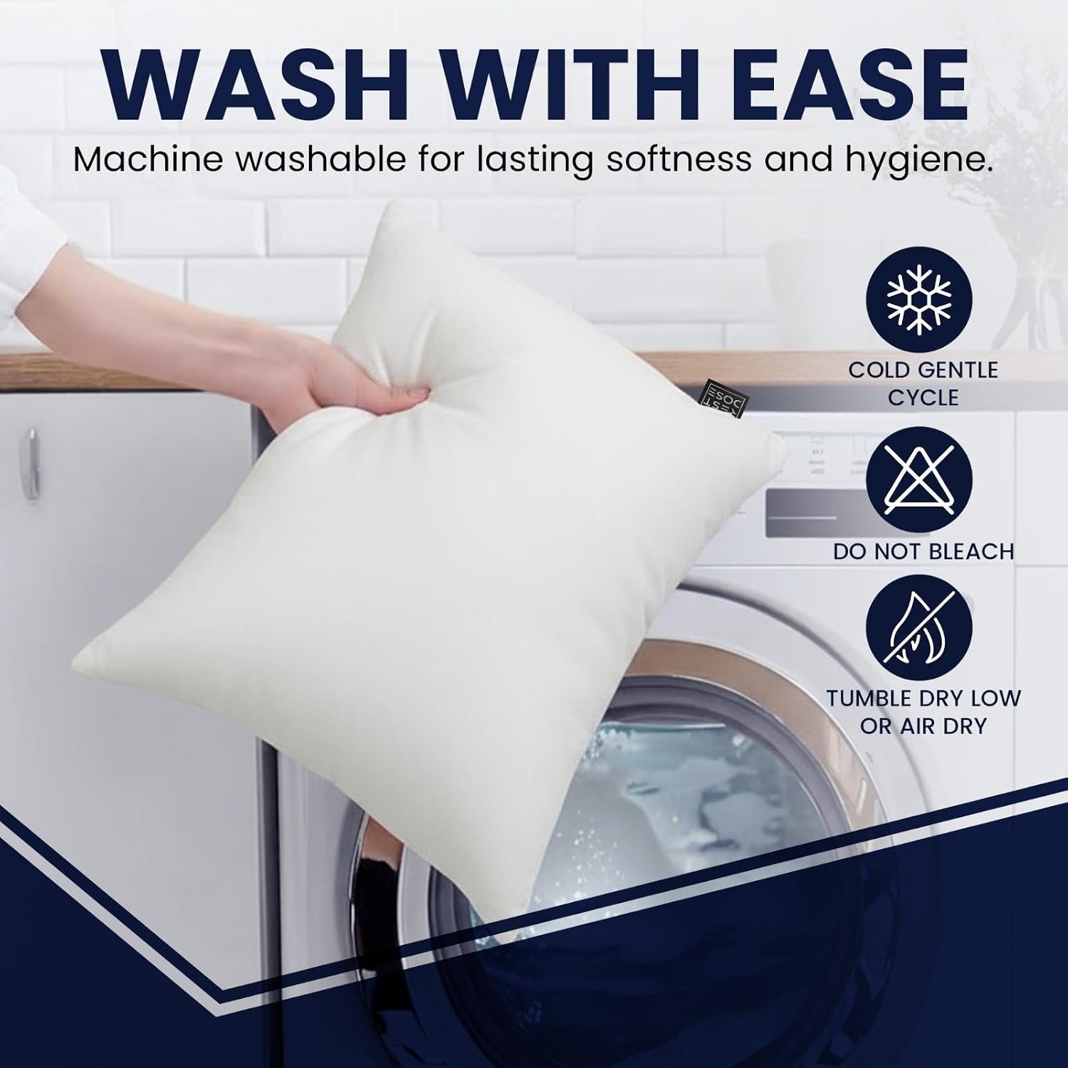 REST DOSE Bed Pillows for Sleeping, Set of 2 – Cooling, Hotel Quality with Soft Down Alternative Fill for Back, Stomach & Side Sleep…