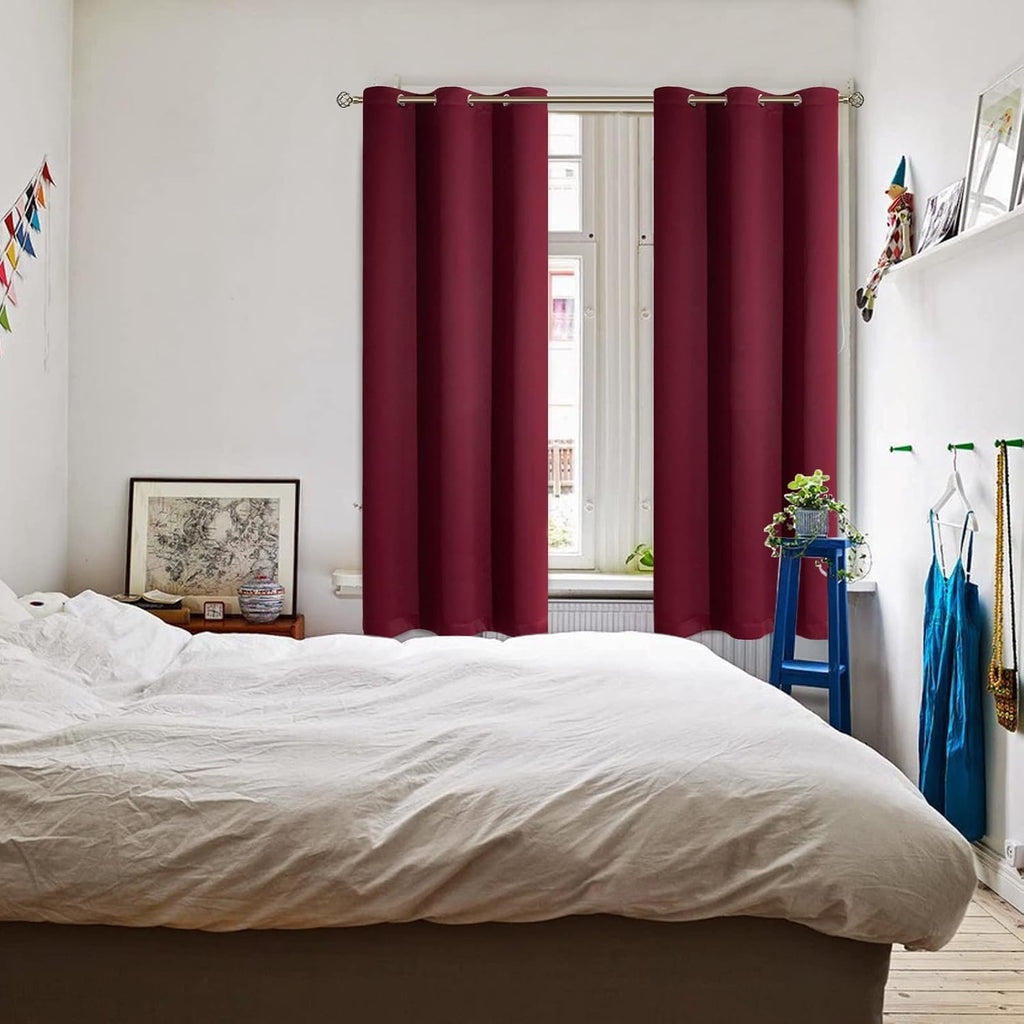 BGment Blackout Curtains for Bedroom - Grommet Thermal Insulated Room Darkening Curtains for Living Room, Set of 2 Panels (42 x 72 Inch, Bu…