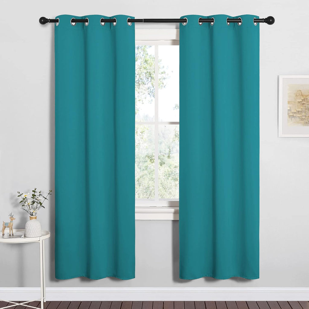 NICETOWN Room Darkening Curtains 72 inch Length 2 Panels, Thermal Insulated Grommet Blackout Curtains for Modern Casual Elegant Bedroom…