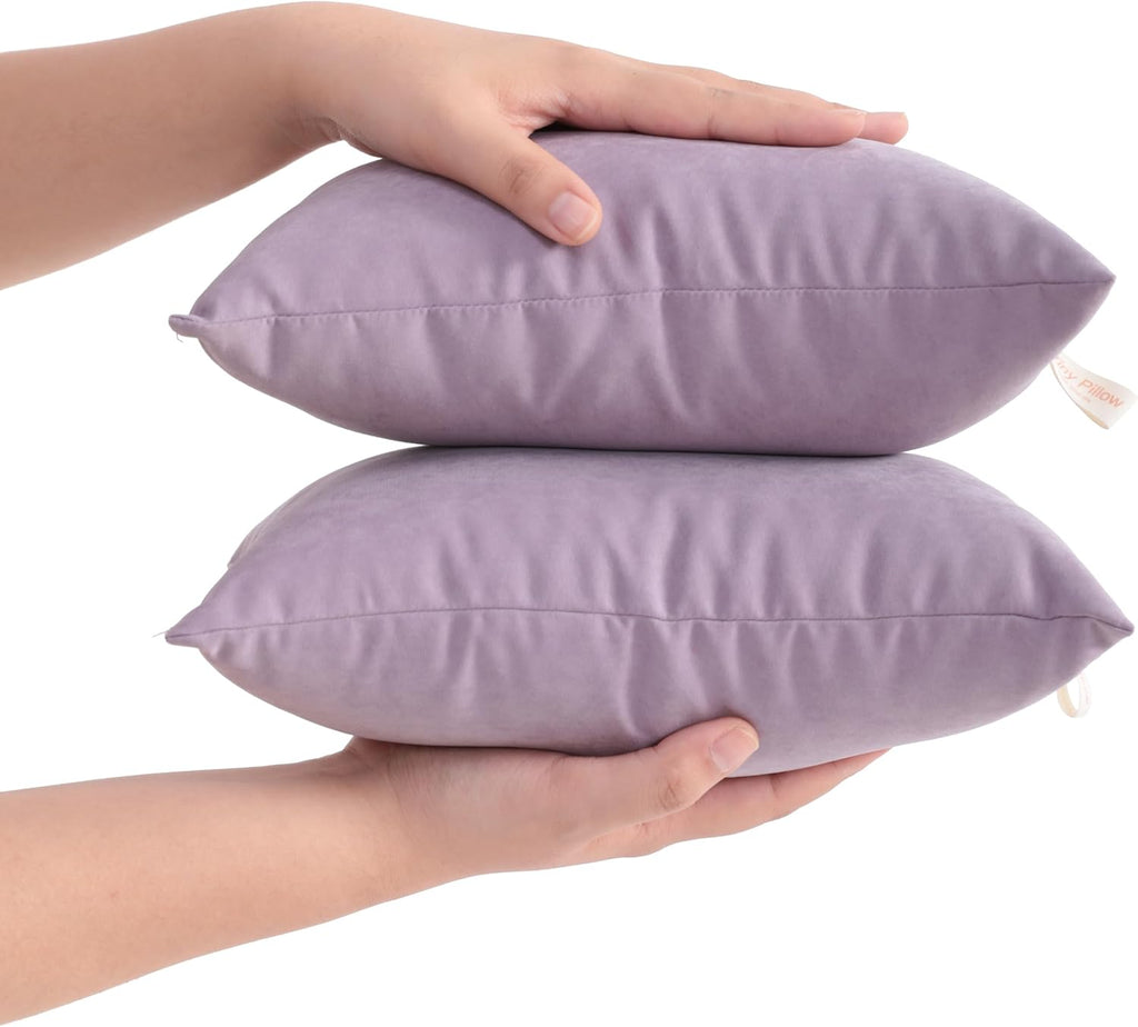 Flxxie Tiny Pillows, Down Alternative Microfiber 11x7 Inches Mini Pillow for Travel, Pets, Soft Machine Washable Small Pillows for Neck, Lu…