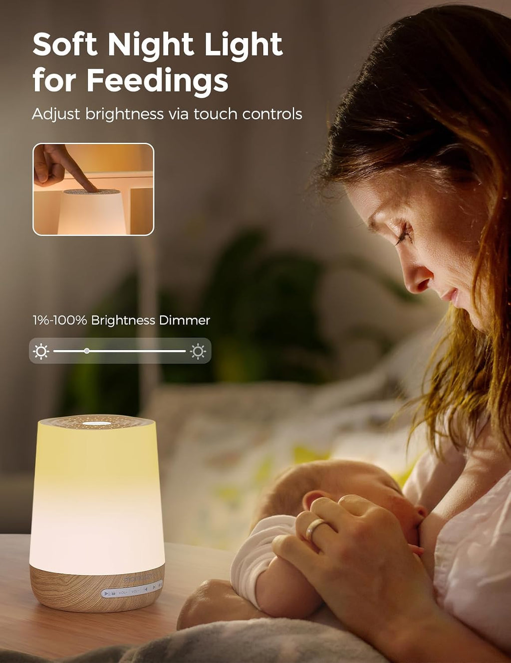 Baby Sound Machine, Momcozy White Noise Machine for Baby Sleeping with Night Light, Toddler Sleep Trainer with 34 Soothing Sounds, Timer…