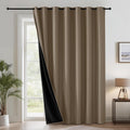 Rybhome RYB HOME Extra Wide 100% Blackout Patio Door Curtain 96 inch Long, Grommet Room Darkening Room Divider Drapes, Sliding Door Curtain…