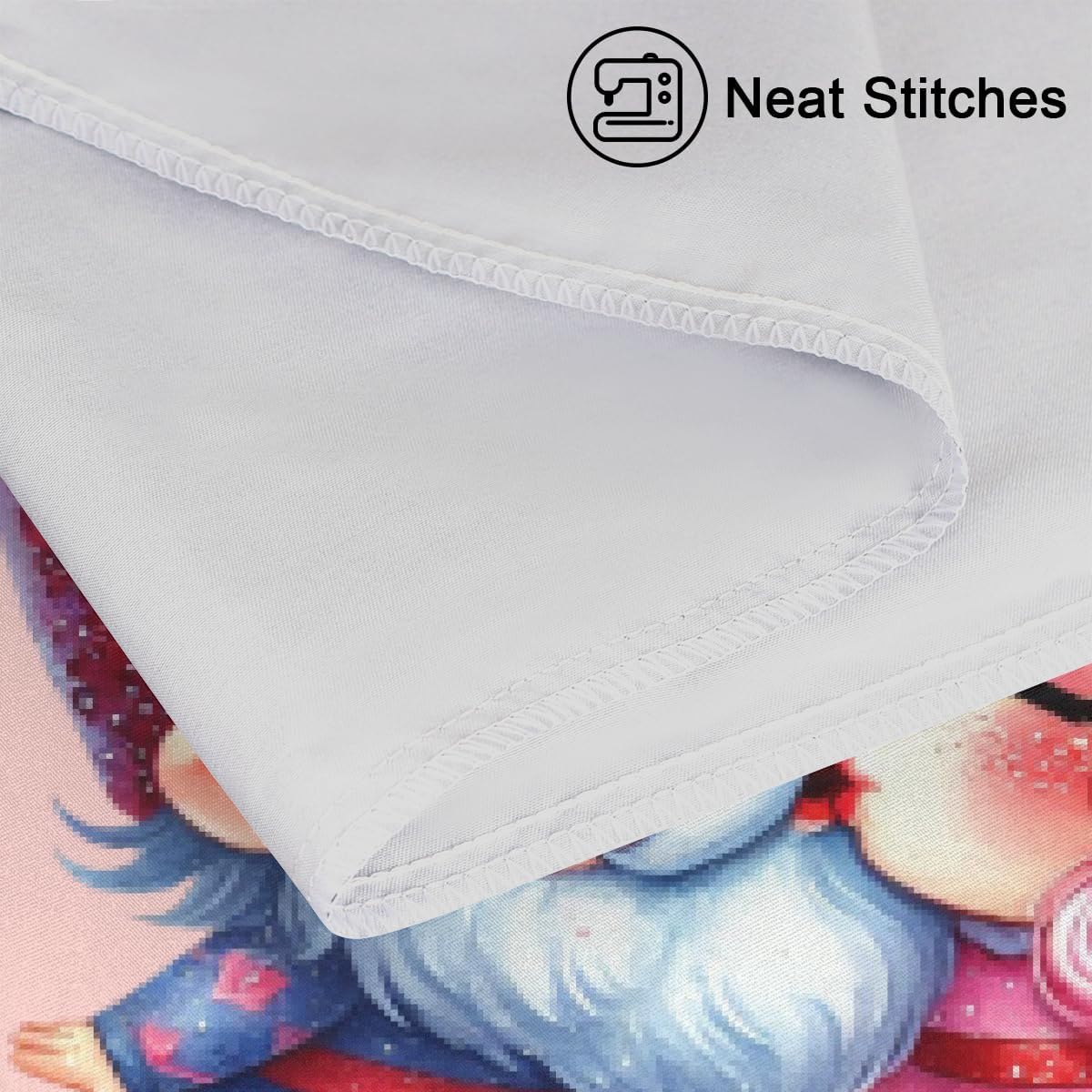 Valentine Gnomes Couple Love Satin Silk Pillowcase for Hair & Skin Pillow Cases Standard Size Soft Silk Pillow Case with Envelope Closure…
