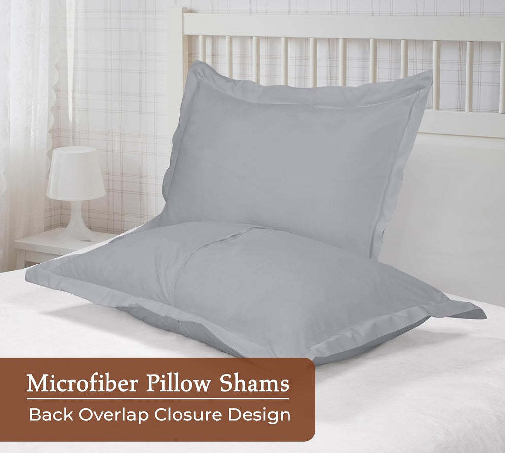 Royalelinens Royale Linens Pillow Shams 2 Pack Euro Size 26x26 Inch - Brushed 1800 Microfiber - Bed Pillow Shams, Wrinkle Resistant Super S…