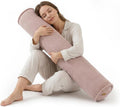 Corduroy Body Pillow, Large Round Bolster Roll Pillow for Side Sleepers, Tube-Style Hugging Body Pillow for Bed & Sofa, Removable Washable…