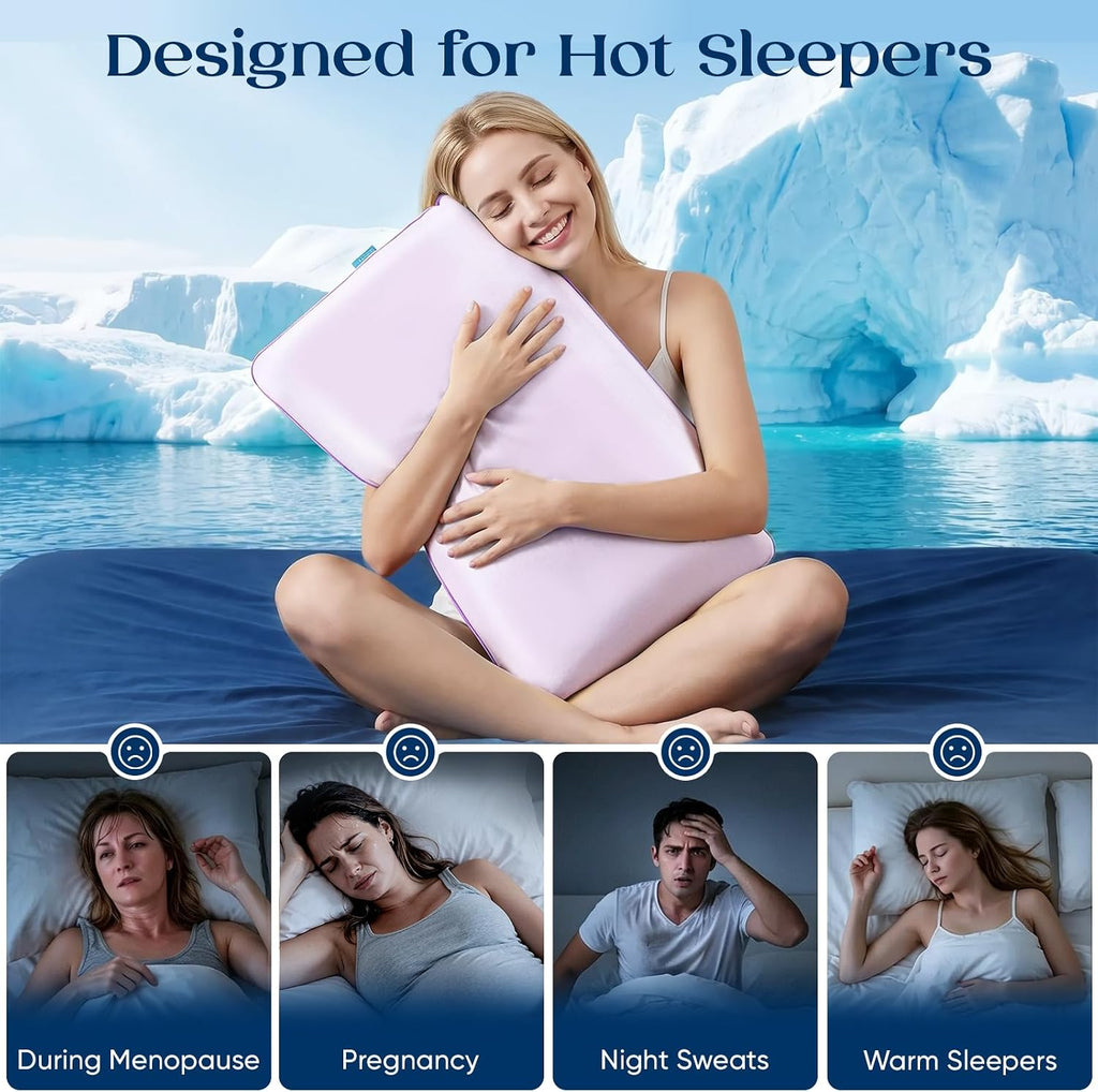 Royal Choice Cooling Gel Pillow for Hot Sleepers, Cold Memory Foam Pillows for Sleeping, Supportive Bed Pillow for Side Back&Stomach…