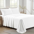 AshtonSheets 100% Organic Cotton Sheets King Size - Organic Cotton King Size Percale Weave Sheet Set (4 PC, White), Soft, Cooling, Crisp &…