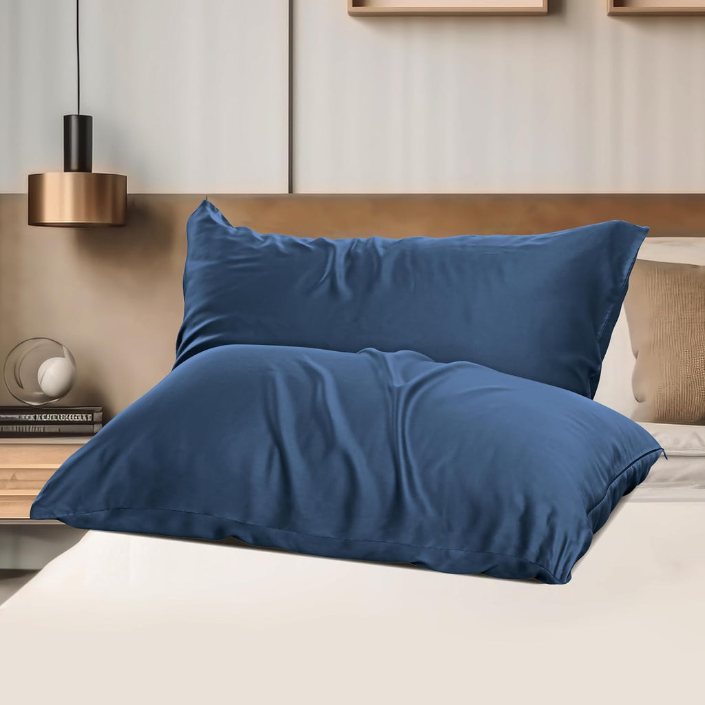 ShunjieHome 4 Pack Bamboo Viscose Pillow Protectors Toddler Size, 400 Thread Count Cooling Zippered Pillowcases for Hot Sleepers & Night Sw…