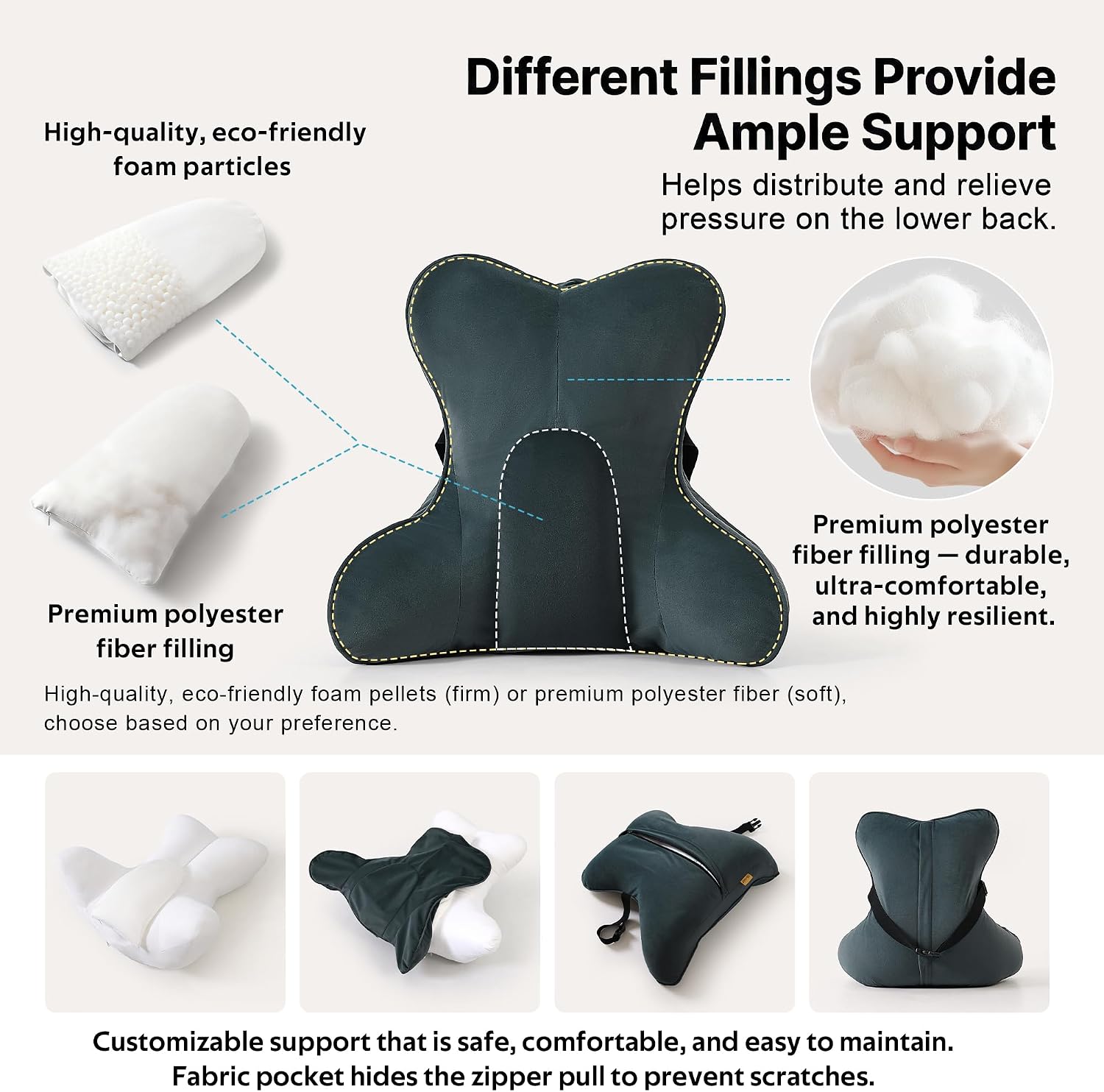 Ailuteie Lumbar Support Pillow(Pat. Pend) for Lower Back – Multi-Functional Ergonomic Lumbar Cushion, Reading Pillow for Office Chair, Car…