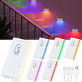 Willed Stair Lights Indoor, RGB & Warm White Motion Sensor Night Light, Color Changing Motion Sensor Light Indoor, Rechargeable Night Light…