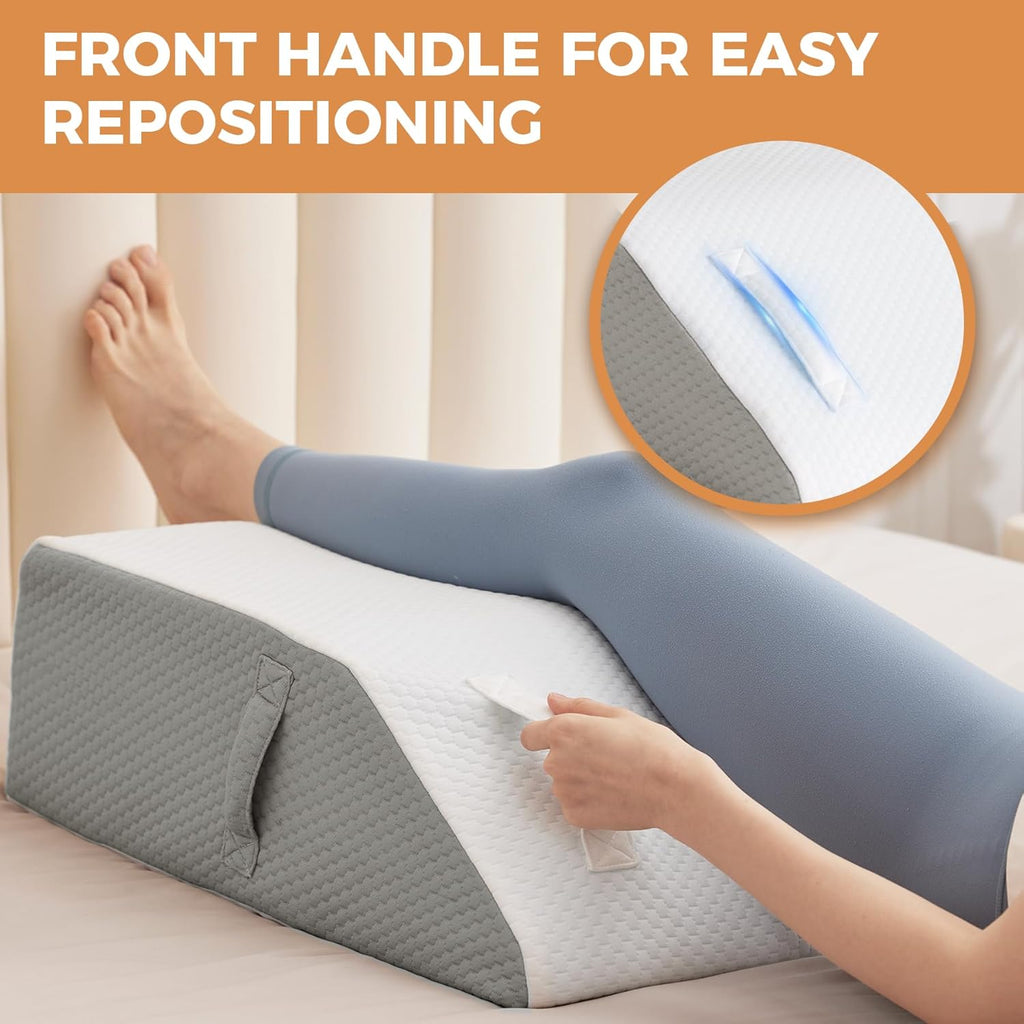 EnjoyaBetterLifeFromHere BIEEZZK Leg Pillow Elevation Blood Circulation, Leg Elevating Pillows for After Surgery, Sleeping, Memory Foam Wed…