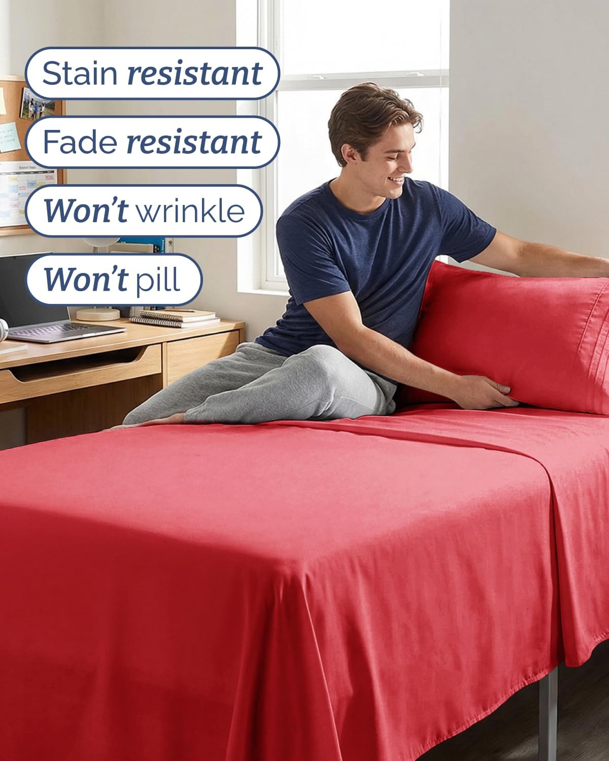 Twin XL Size 3 Piece Sheet Set - Comfy Breathable & Cooling Sheets - Hotel Luxury Bed Sheets for Women & Men - Deep Pockets, Easy-Fit…