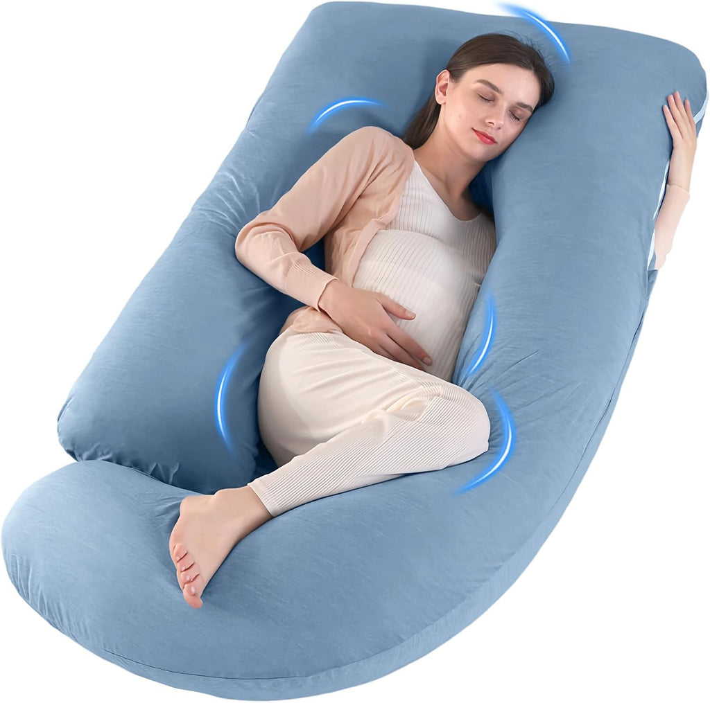 U-Shaped Pregnancy Pillow for Sleeping, Full Body Support for Back, HIPS & Belly - 65 Inch Maternity Pillow with Machine Washable Cover |…
