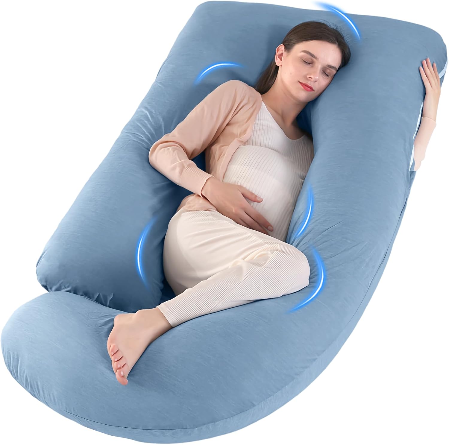 U-Shaped Pregnancy Pillow for Sleeping, Full Body Support for Back, HIPS & Belly - 65 Inch Maternity Pillow with Machine Washable Cover |…