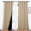 Nicetown Thermal Insulated 100% Blackout Curtains, Noise Reducing Performance Drapes with Black Lining, Full Light Blocking Drapery Panels…
