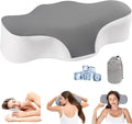 Bespilow Travel Cervical Pillow for Sleeping, Small Memory Foam Neck Pillow with Cooling Washable Cover, Compact Ergonomic Neck Support…