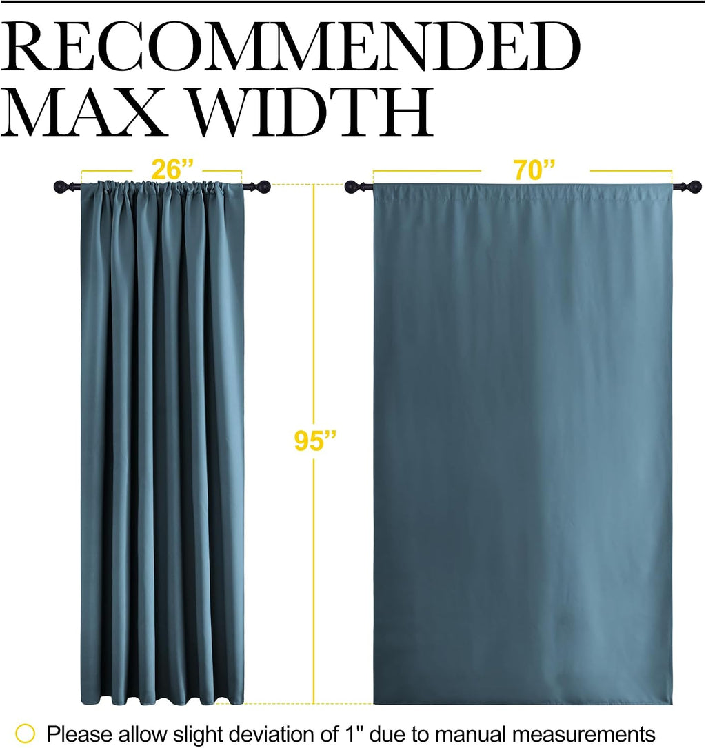 Nicetown 2 Panels Blackout Curtains, Rod Pocket Thermal Insulated Drapess for Bedroom, Privacy Protection easy maintenance Heavy Duty…