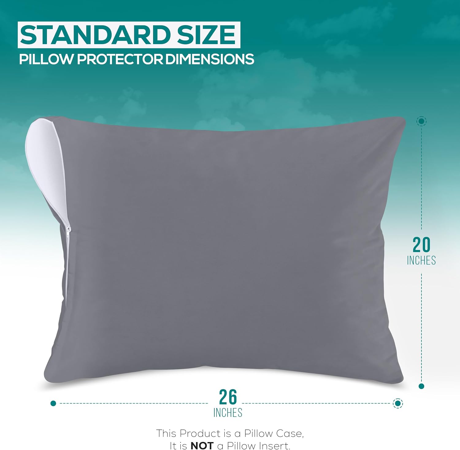 Utopiabedding Utopia Bedding 100% Waterproof Pillow Protectors with Zipper Standard Size (Set of 2), Bed Bug and Dust Mite Proof Zippered P…