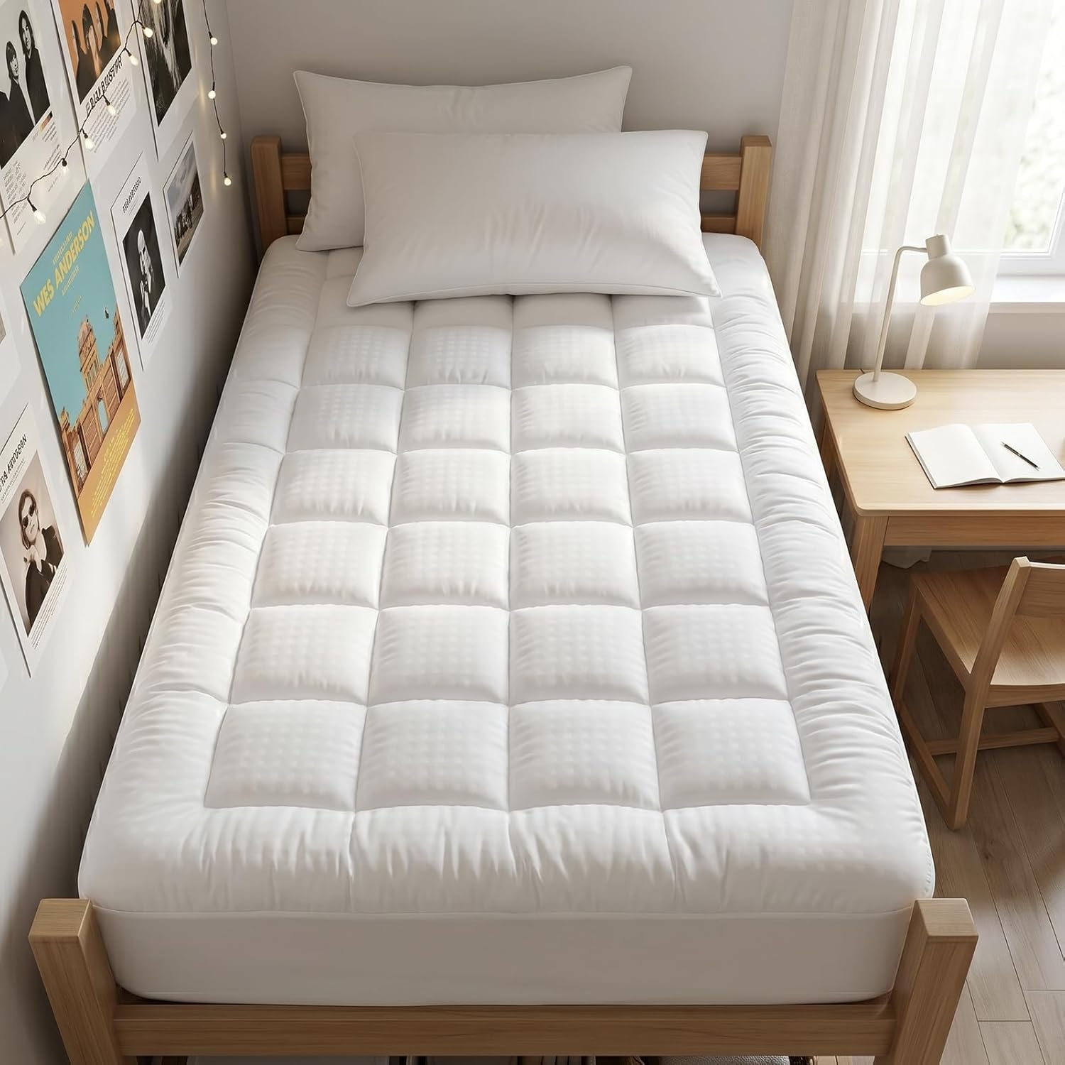 EASELAND Twin XL Mattress Pad Pillow Top Quilted Fitted Mattress Cover/Protector Extra Long Cotton Top 8-21" Deep Pocket Cooling Mattress…