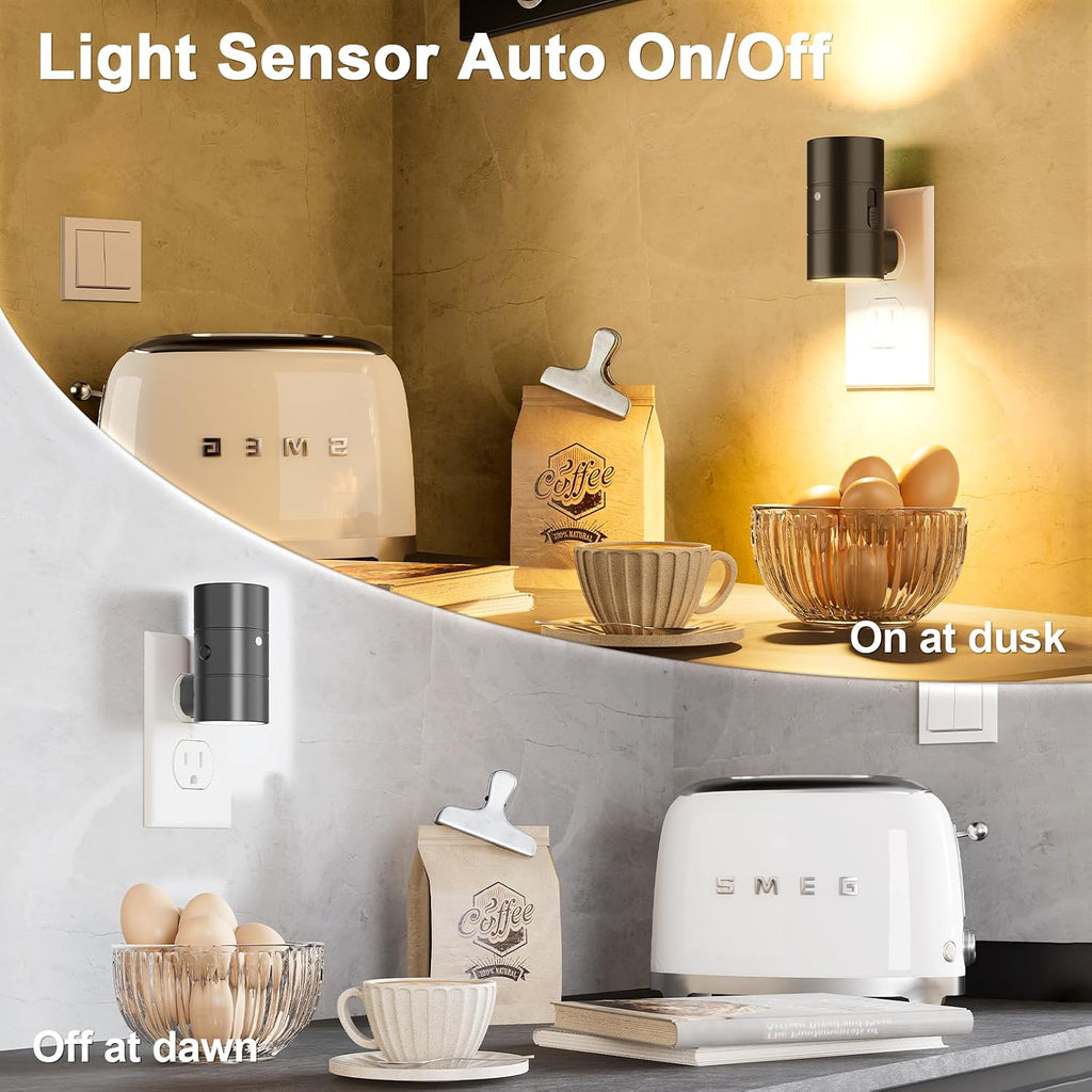 Niorsun Night Lights Plug into Wall, Dimmable with 3 Color Modes & Auto On/Off Sensor, Ultra- Nightlight for Hallway, Bathroom, Bedroom…