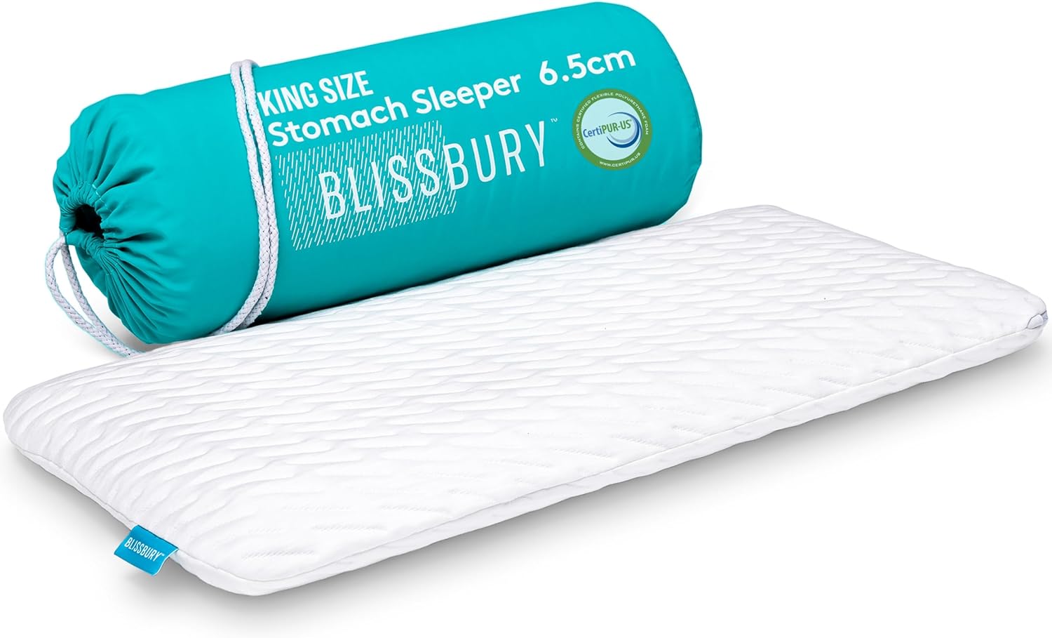 Blissbury King Size 2.6 Inch Ultra Thin Pillow for Sleeping | Memory Foam Flat Pillow | Back & Stomach Sleeping Pillow | Certified Foam for…
