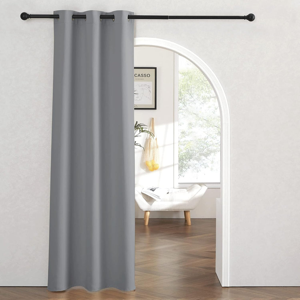 Rybhome RYB HOME Blackout Curtains Thermal Insulating Privacy Temporary Door Curtains for Bedroom Closet Doorway Accordion Door Interior Li…