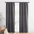 NICETOWN Grey Window Curtains for Bedroom - Home Decoration Thermal Insulated Rod Pocket Blackout Blinds & Drapes for Small Windows…