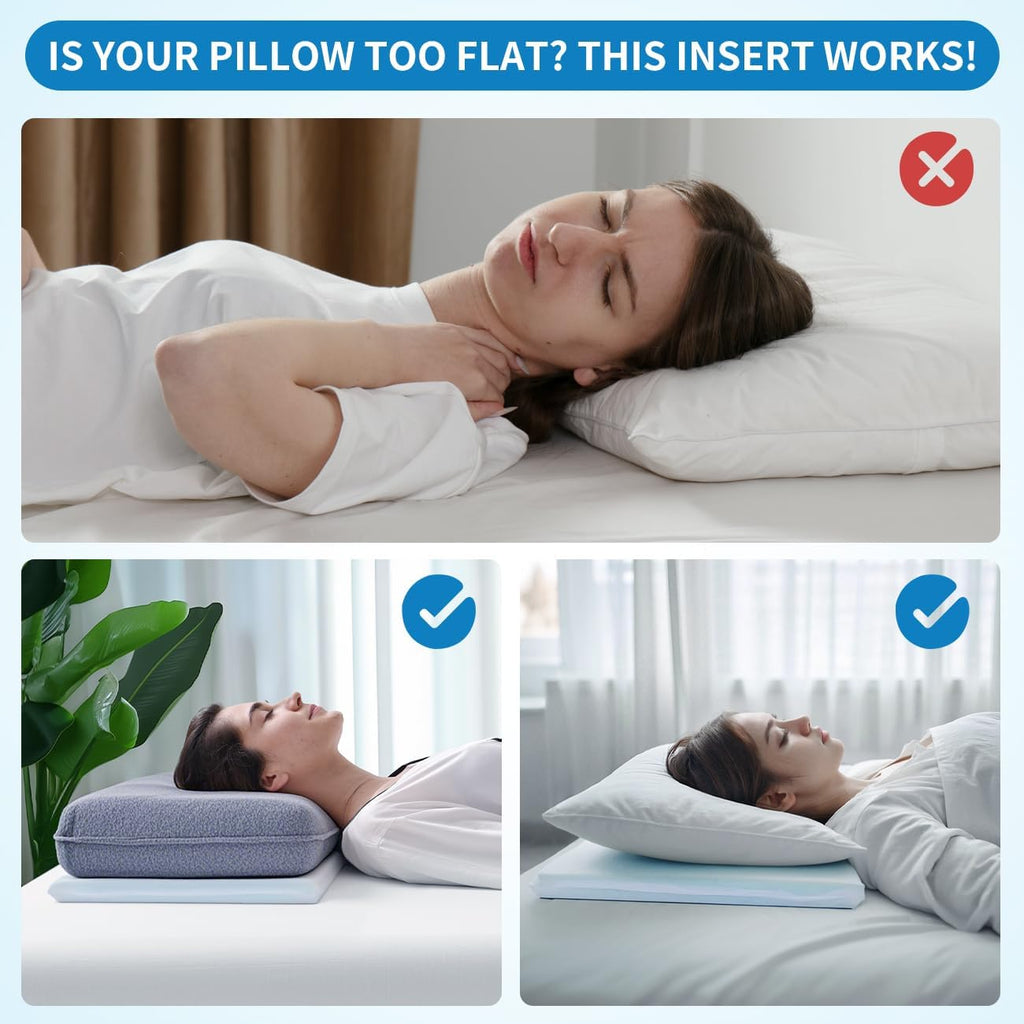 Adjustable Foam Pillow's One Layer - 1 Height 1.2'' Insert for Cervical Pillow to Raise Pillow Height, CertiPUR-US Flat Foam Piece, Ultra…
