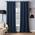 MIULEE 2 Panels Blackout Velvet Curtains Solid Soft Grommet Royal Blue Curtains Thermal Insulated Soundproof Room Darkening…