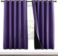 Nicetown Lilac Purple Full Shade Curtain Panels, Pair of Energy Smart & Noise Blocking Out Blackout Drapes for Dining Room Window, Thermal…