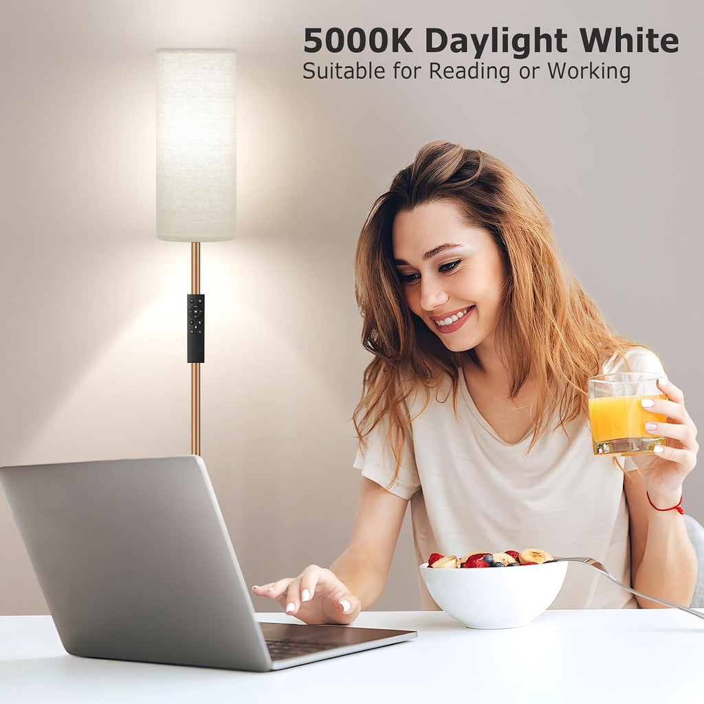 Ambimall 64'' Floor Lamps for Living Room with Remote Control and Stepless Dimmable Colors Temperature & Brightness, 9W Bulb…