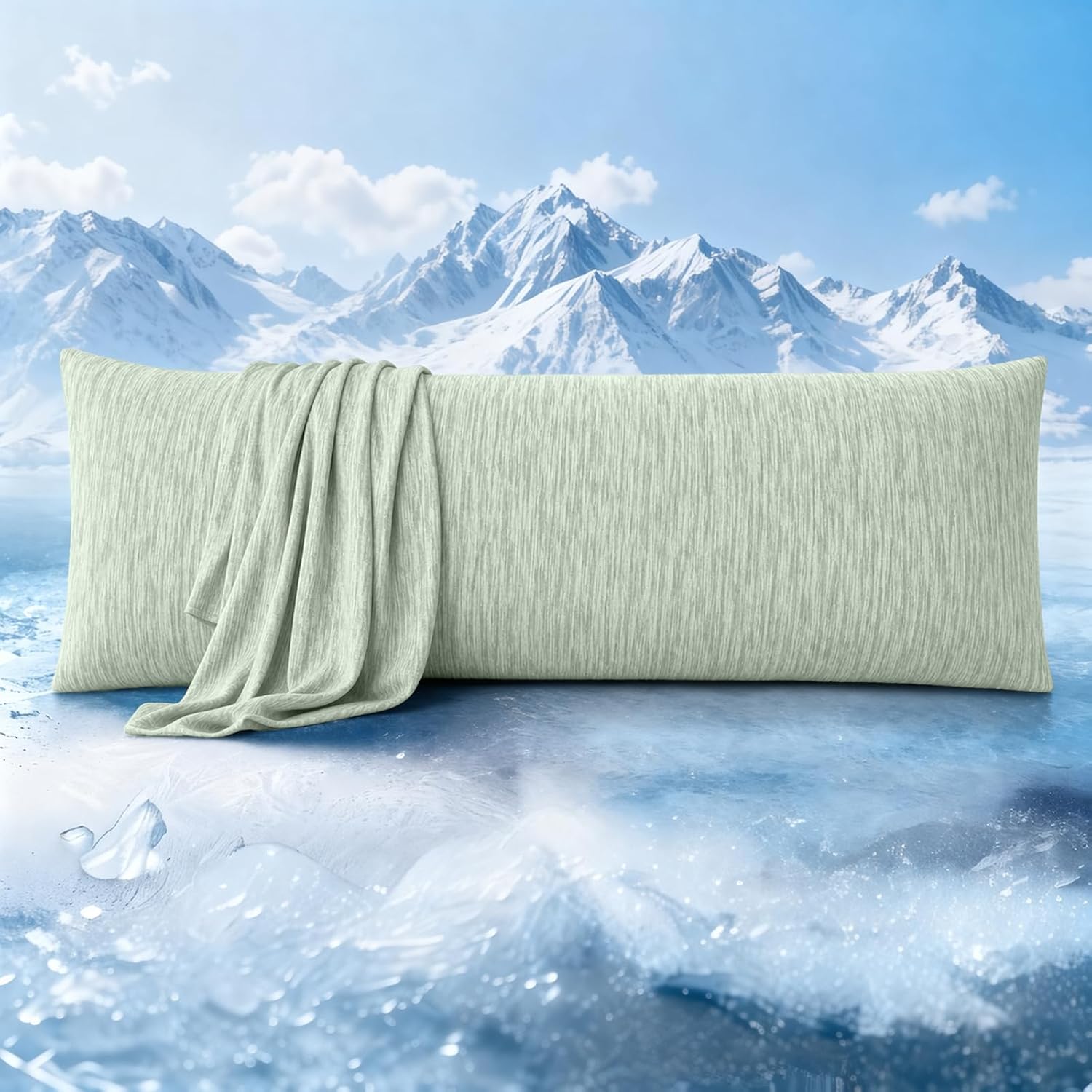 Zonli Cooling Body Pillowcase for Hot Sleepers, Breathable Body Pillow Cover, Double-Sided Cooling Fabric, Soft Silky Touch, Ideal for Nigh…